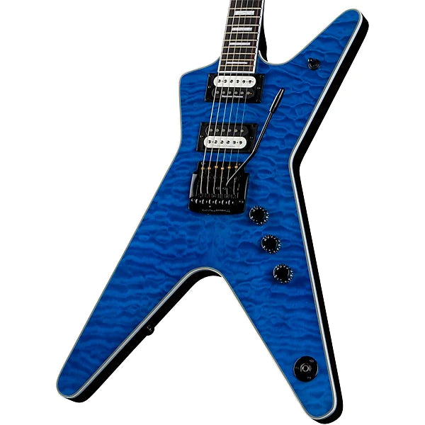 Dimebag Darrell - Washburn 24 Quilted Top Electric Guitar - Trans Blue